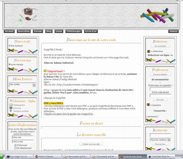 créer son site avec Guppyed