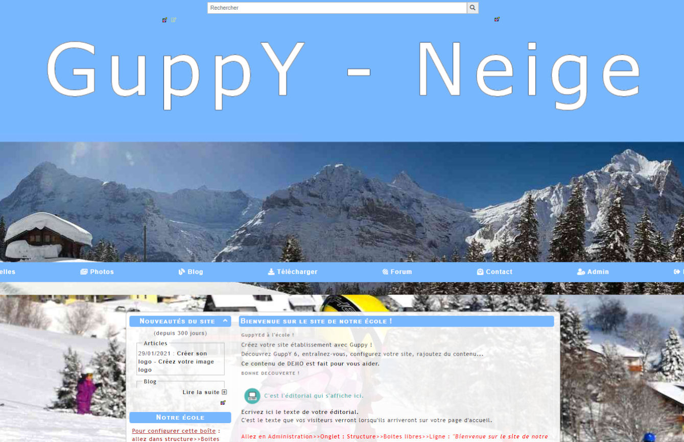 skin classe neige Papinou Guppyed